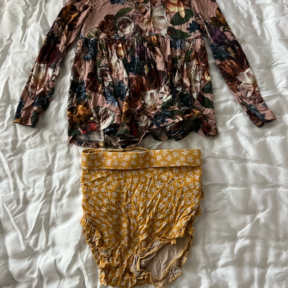 Posh Peanut Multicolor Floral Buttoned Top